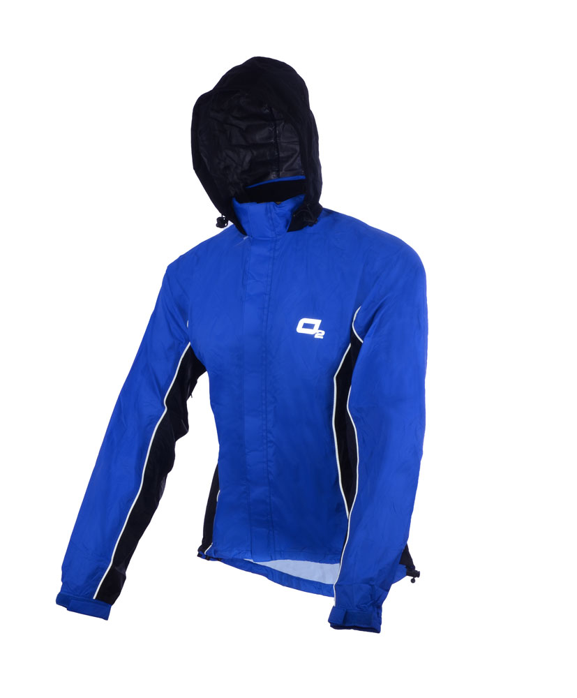 Nepromokavá bunda Profi O2 Prima s kapucí  modrá